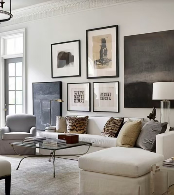 Wrong size, clashing colors, messy style? Everything you need to know to choose modern wall art for your living room.