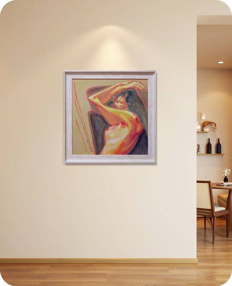 nude oil painting in the room