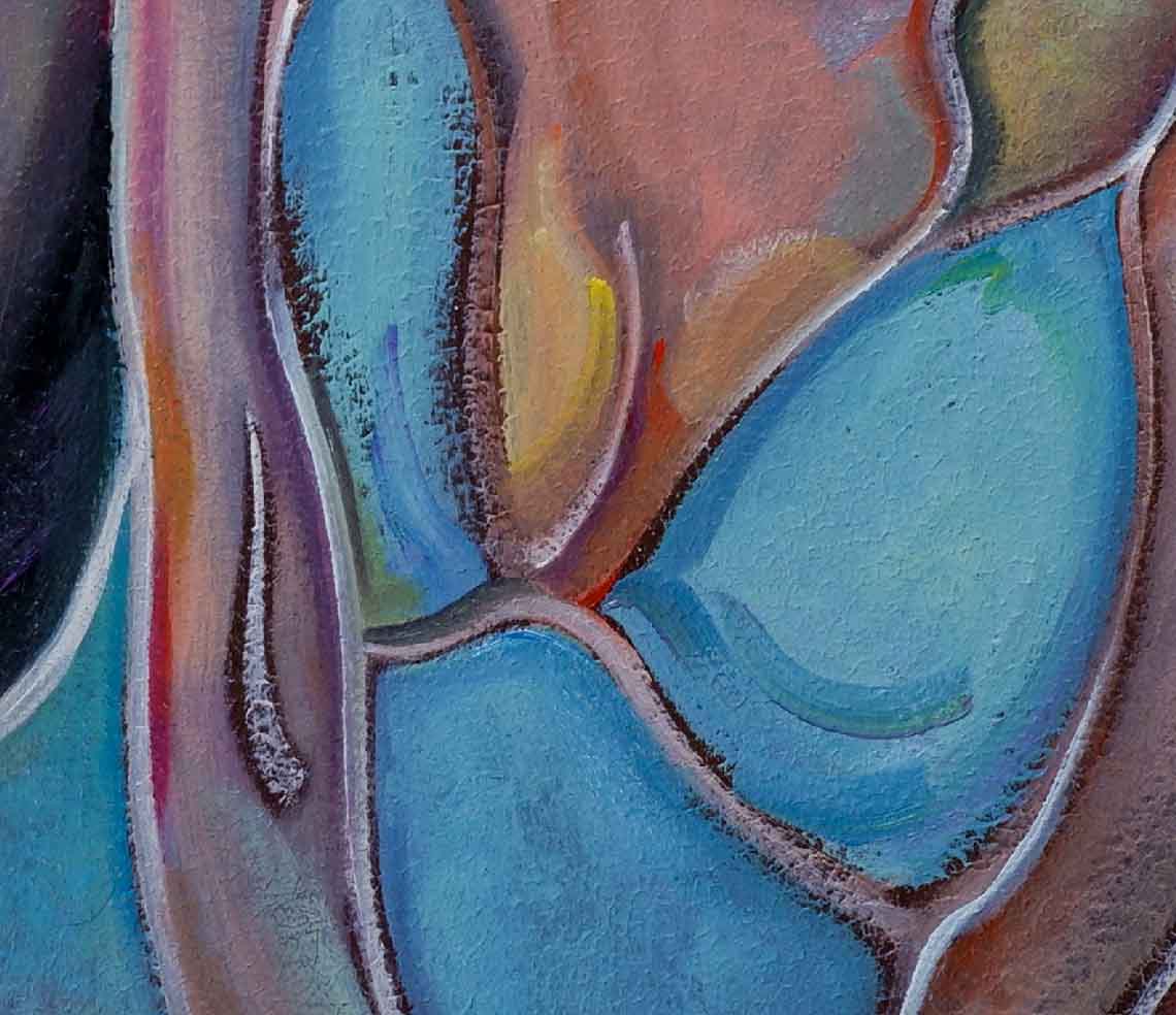 Emotional blue figure Paint