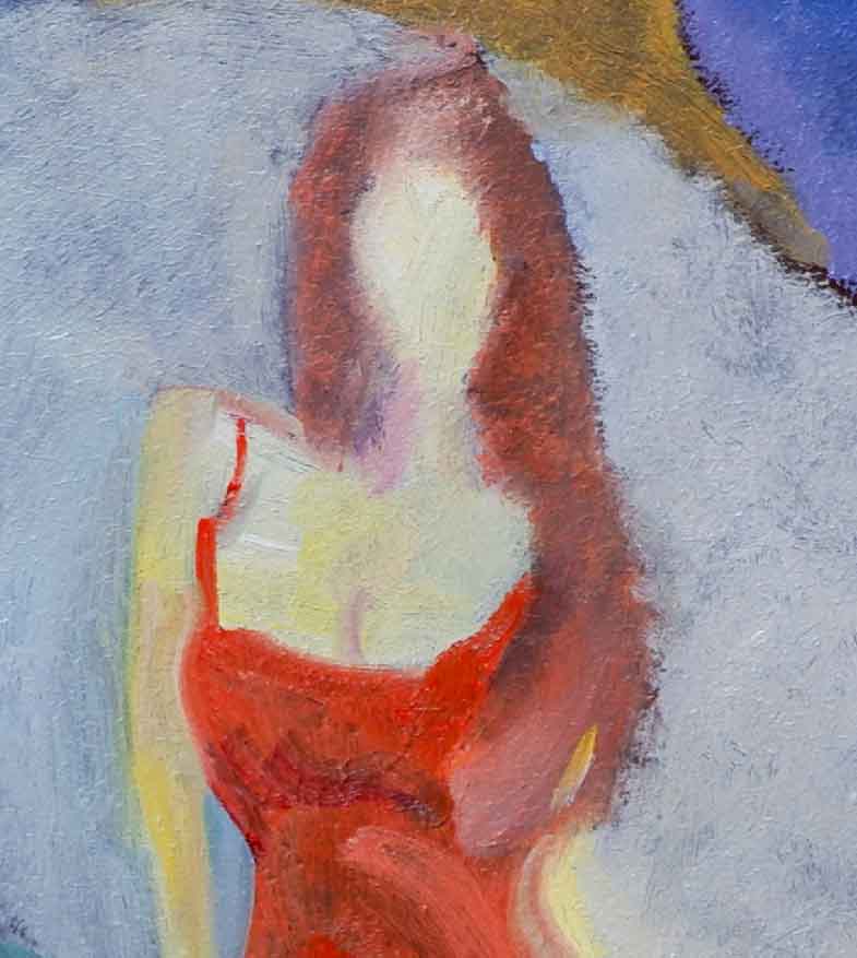 blue hues female figure drawing