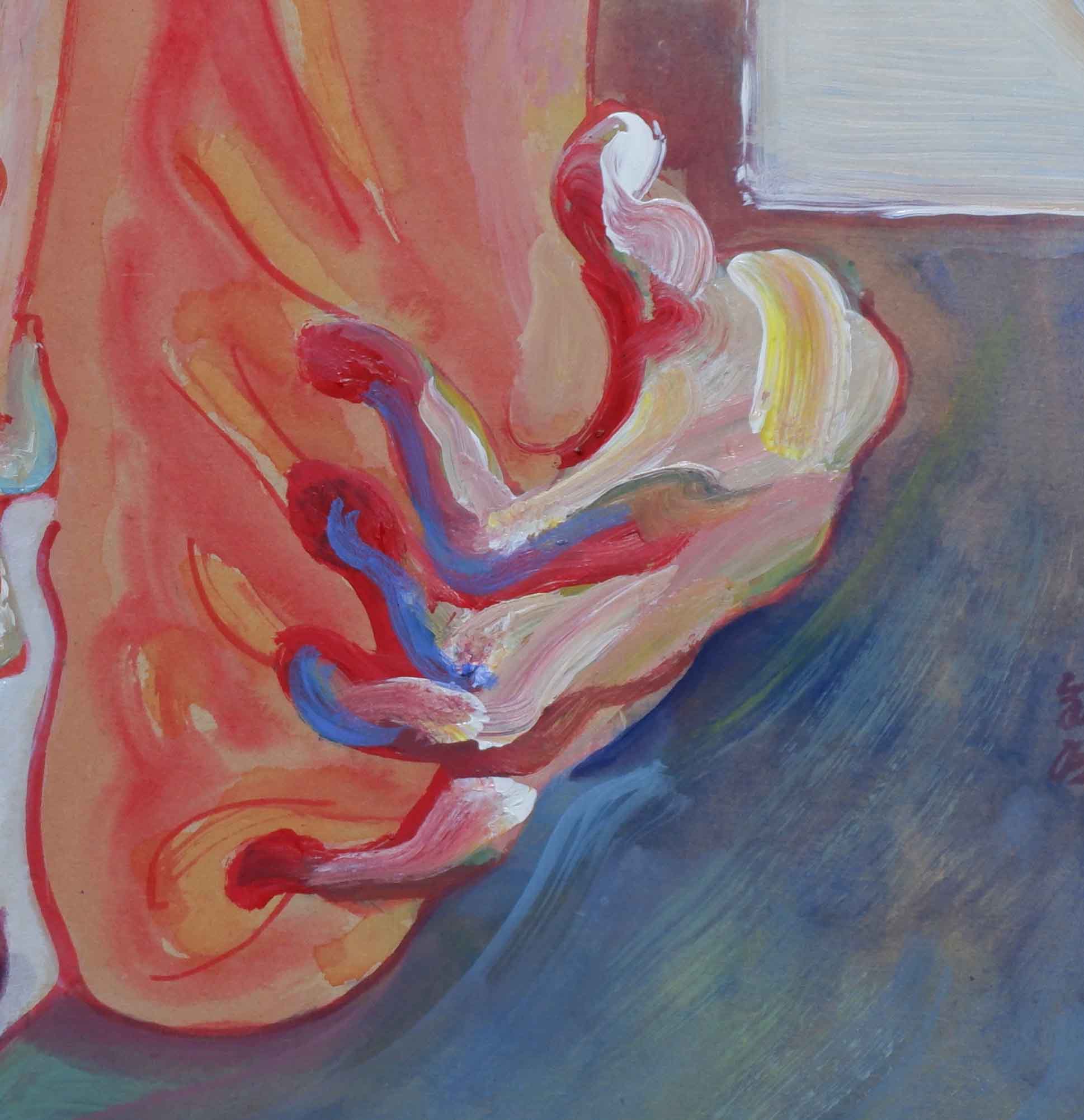 tactile narrative acrylic painting