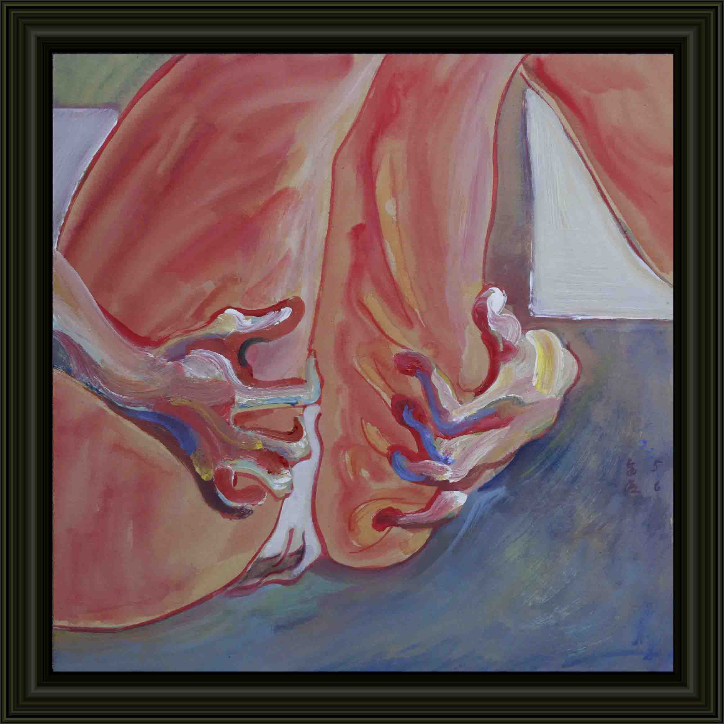 tactile narrative acrylic painting