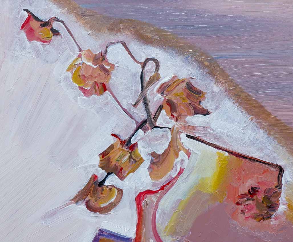 Still life flower acrylic painting