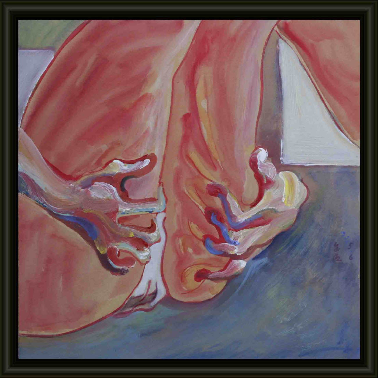 tactile narrative acrylic painting