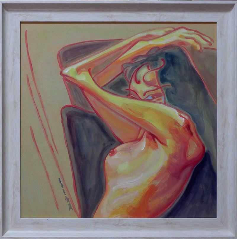 nude oil painting End of the Blazing Sun