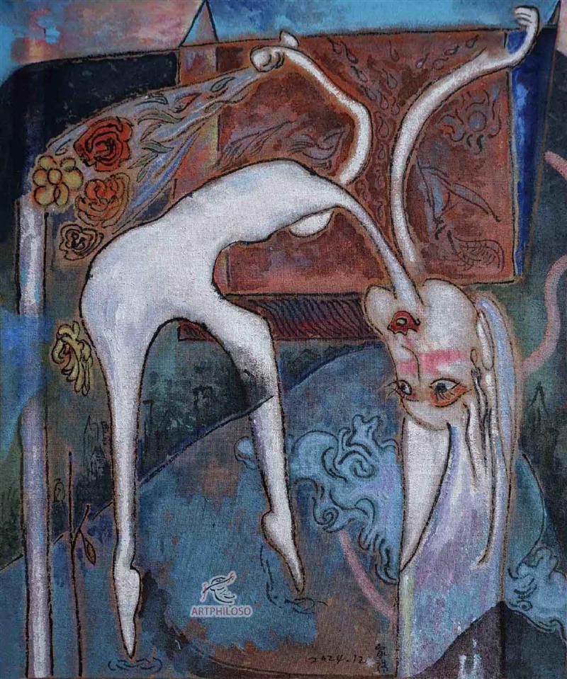 Interesting Abstract Scene Oil Painting