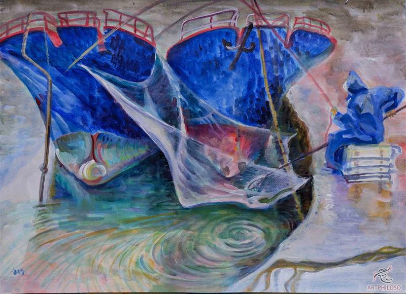 realism landscape oil paintings for sea