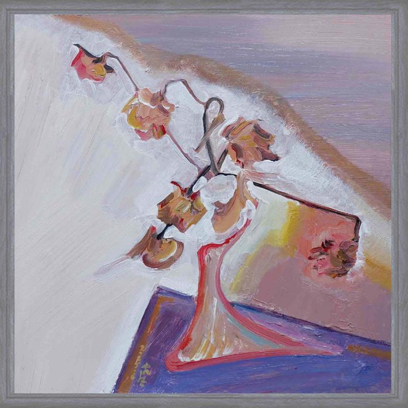 Still life flower acrylic painting